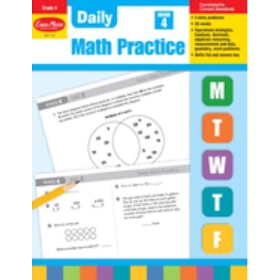 Pre-Owned Daily Math Practice, Grade 4 Te (Paperback) 1557997446 9781557997449