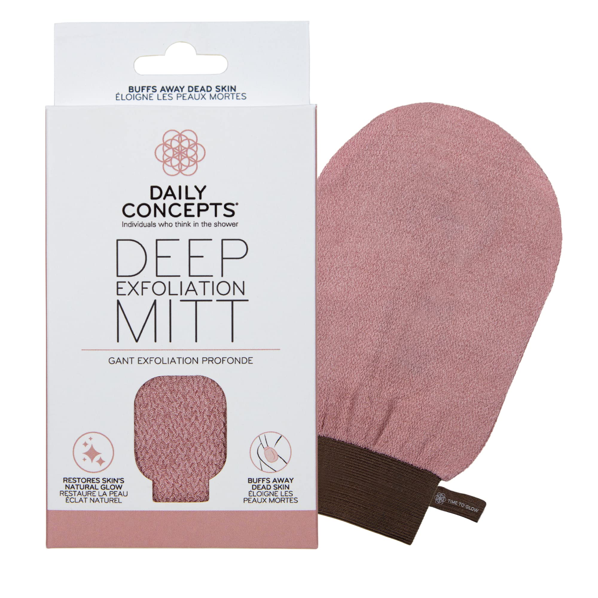 Daily Concepts Daily Deep Exfoliation Mitt, Buffs Away Dead Skin, Helps