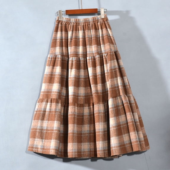 Daily Cozy Natural Fashion Versatile Casual Practical Skirts Casual Wear for Women Women's Solid Color Elastic Waist Linen Half Skirt Women's Summer Breathable Trendy Skirt