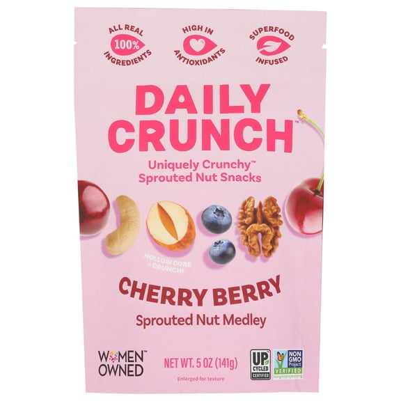 Daily Crunch 369444 5 oz Cherry Berry Sprouted Nut Medley - Pack of 6