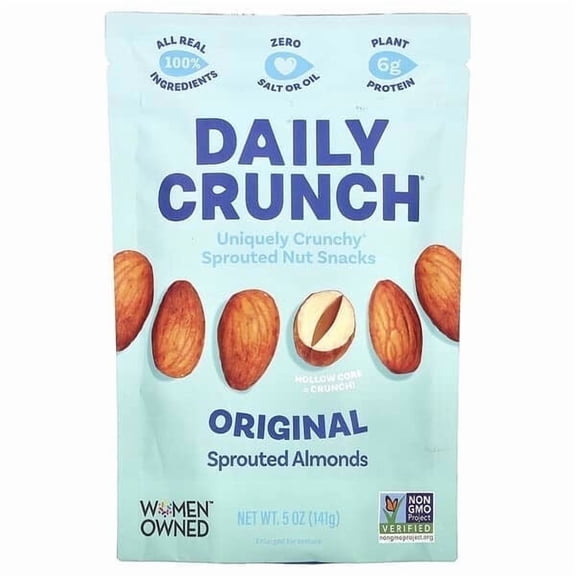 Daily Crunch, Sprouted Almonds, Original, 5 oz Pack of 2