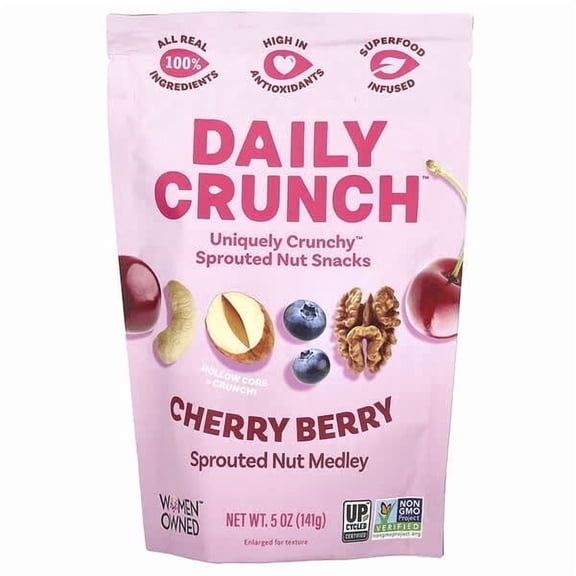 Daily Crunch, Sprouted Nut Medley, Cherry Berry, 5 oz