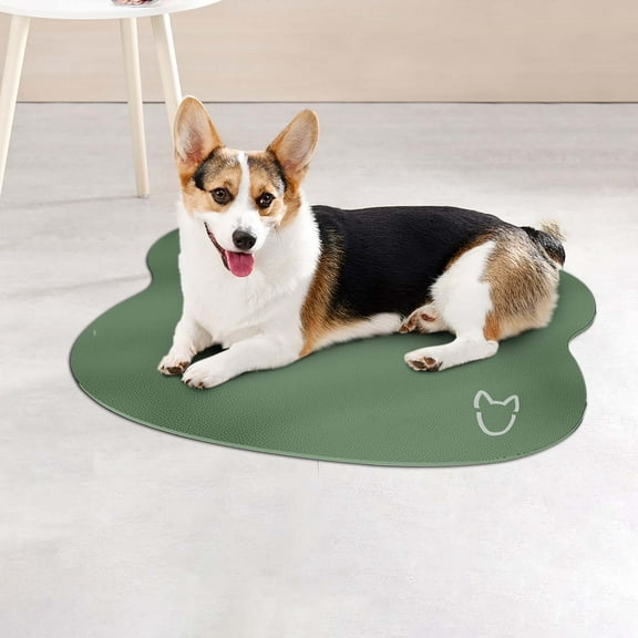 2026 New Dog Cooling Mats, Cat Cooling Mat Pet Leaf Shaped Cotton Cat Bed Pad, Lightweight Washable Large Pet Coolings Mat for Dogs and Cats Indoor Outdoor (Green, 28" L x 20" W)
