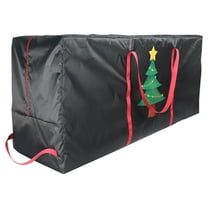Christmas Tree Storage Bag,Tree Storage Bag 12ft Artificial Disassembled Trees,Heavy Duty Xmas Holiday Tree Bag with Durable Handles & Dual Zipper (Black 48x15x20in)