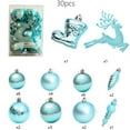 thumbnail image 1 of 30ct Christmas Ball Mini Ornaments Party Decorations Shatterproof Festival Pendant Hangings for Xmas Tree Decor(2.36"/60mm,Blue), 1 of 6