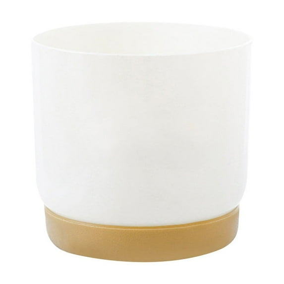 Daily Deals! High Hardness Imitation Ceramic Flower Pot White Succulents Planter Plastic Plant Pots Indoor Plant Pots With Drainage Holes Outdoor Flower Pots for Indoor & Outdoor Plants, Succulent