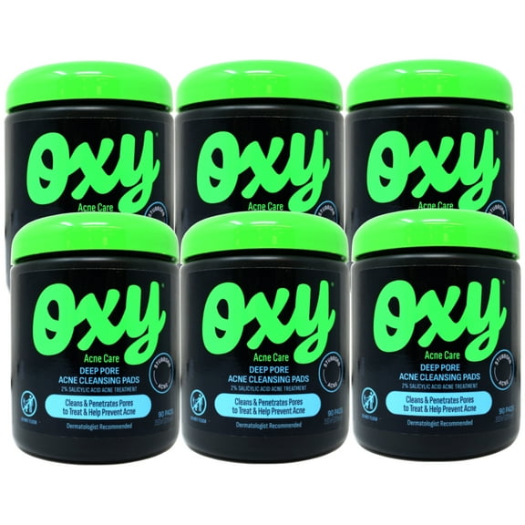 OXY Acne Care Deep Pore Acne Cleansing Pads, 90 Count - 6 Pack