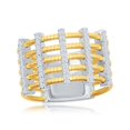 thumbnail image 1 of Daily Delight TheJewelryHut Designer Sterling Silver Designer Ring; Set with CZ; Bonded with 14K Gold; MADE IN ITALY, 1 of 2