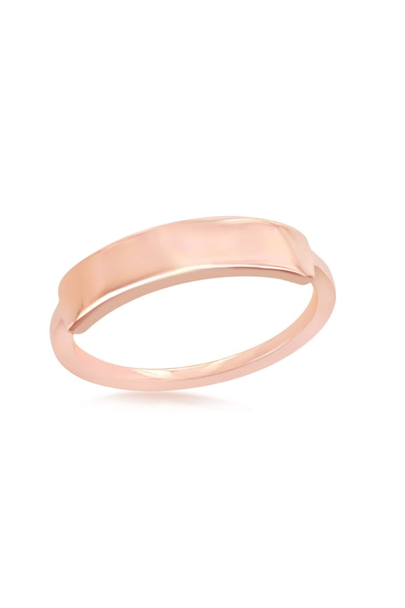 Daily Delight TheJewelryHut Designer Sterling Silver Engravable Ring - Rose Gold Plated