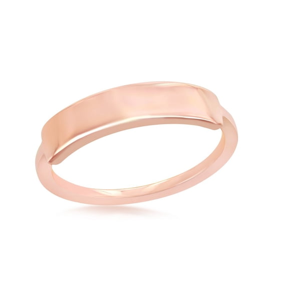 Daily Delight TheJewelryHut Designer Sterling Silver Engravable Ring - Rose Gold Plated