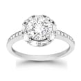 thumbnail image 1 of Daily Delight TheJewelryHut Designer Sterling Silver Halo Style CZ Engagement Ring, 1 of 1