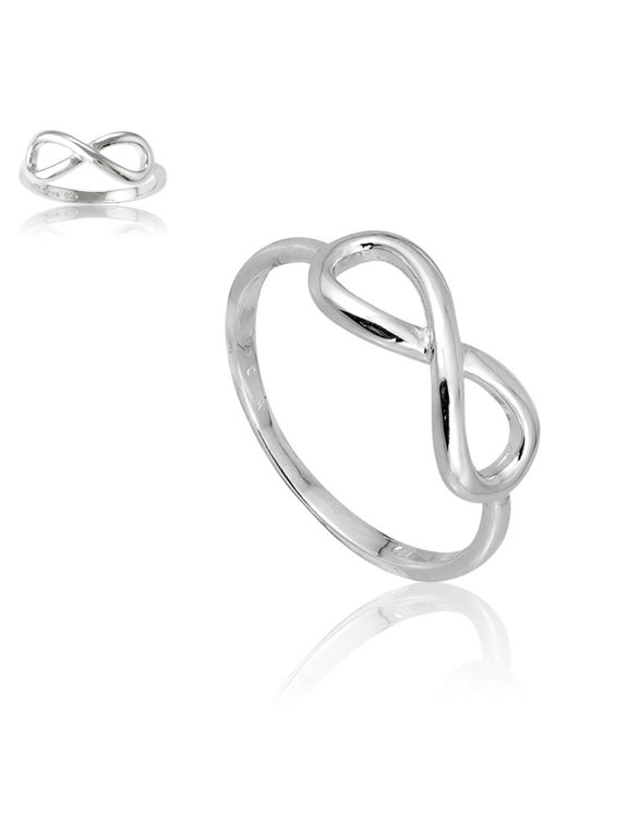 Daily Delight TheJewelryHut Designer Sterling Silver Infinity Ring