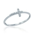 thumbnail image 1 of Daily Delight TheJewelryHut Designer Sterling Silver Small CZ Cross Ring, 1 of 1