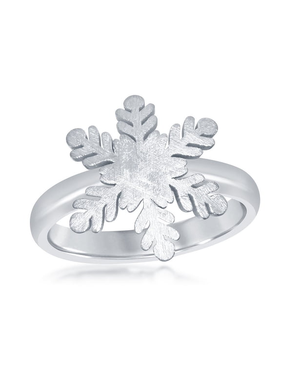 Daily Delight TheJewelryHut Designer Sterling Silver Snowflake Ring