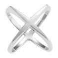 thumbnail image 1 of Daily Delight TheJewelryHut Designer Sterling Silver Wide Boxy X Ring, 1 of 1