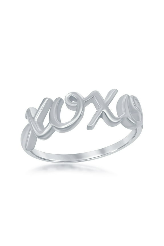 Daily Delight TheJewelryHut Designer Sterling Silver XOXO Ring