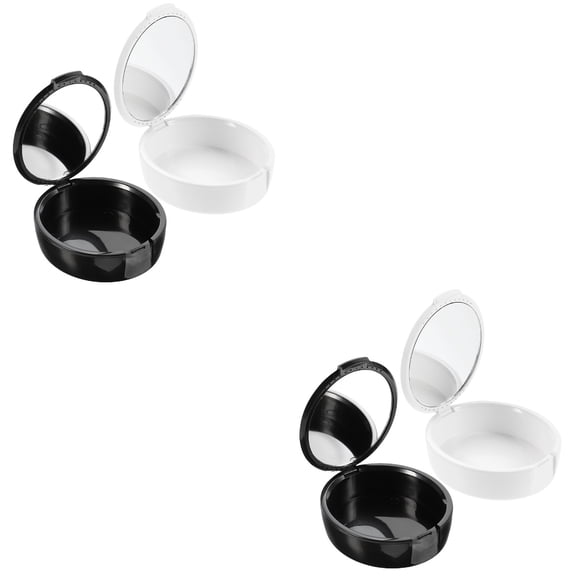 Daily Denture Container Retainer Case Storage Box Accessories Outdoor Travel Pe Glass 4 Pcs