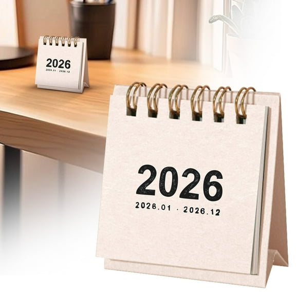 Daily Desk Calendar 2026 Page A Day - Flip Small Standing Desk Calendar - 2026.01-2026.12 Desktop Calendar Thick Paper Twin Wire Binding for Home Or Yearly Planner&Organizer