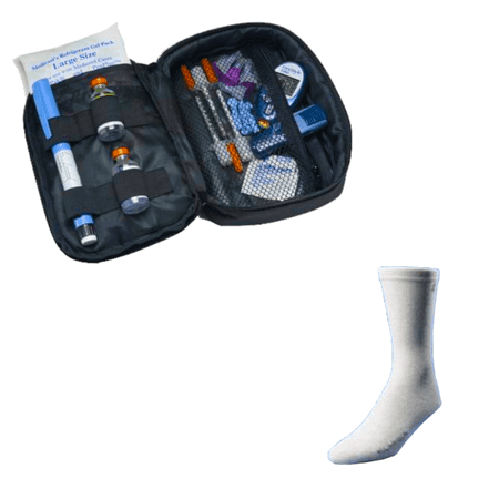 Daily Diabetic Organizer Case and Euro Sock Bundle