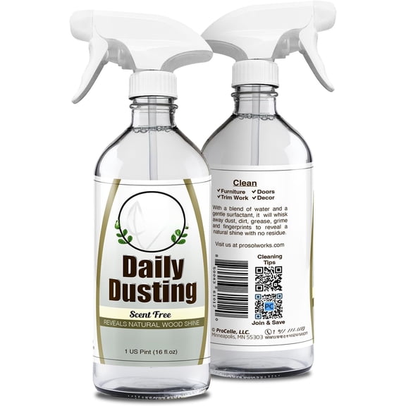 Daily Dusting  Surface Cleaner 16 oz -  Cleaner Cleaning  for Tables, Banisters, Old Wooden Cabinet, Doors, Decors & Antique Restorer Revealing  Shine