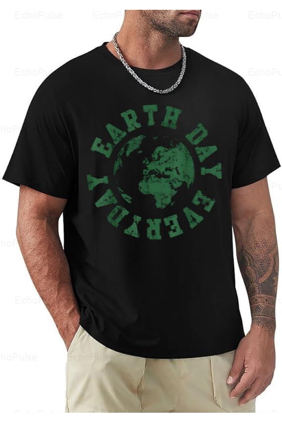 Daily Earth Day Retro Green Planet Promise Eco Friendly T-Shirt