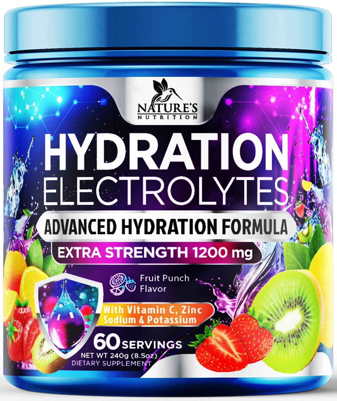 Daily Electrolyte Drink Mix - Best Multivitamin Hydration Supplement, 6 ...