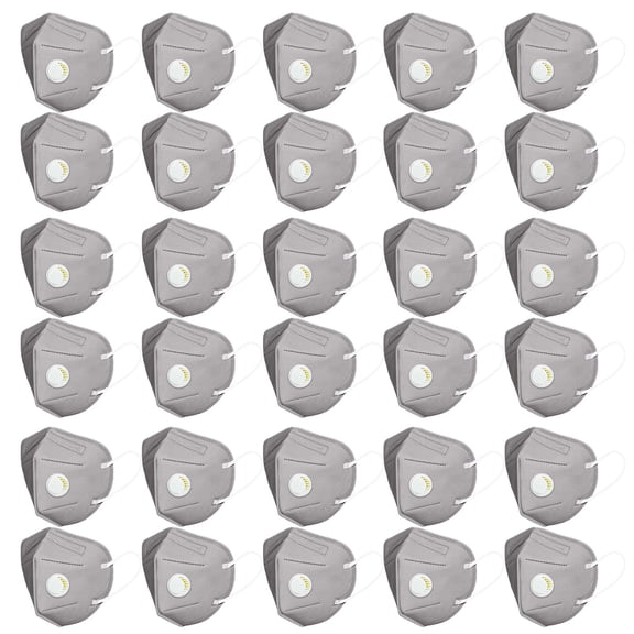 Daily Face Masks 25 Pack, 5-Layer Disposable Protective Masks with Breathing Valve, Elastic Ear Loops, Skin-Friendly High Filtration Masks for Adults Casual and Outdoor Wear