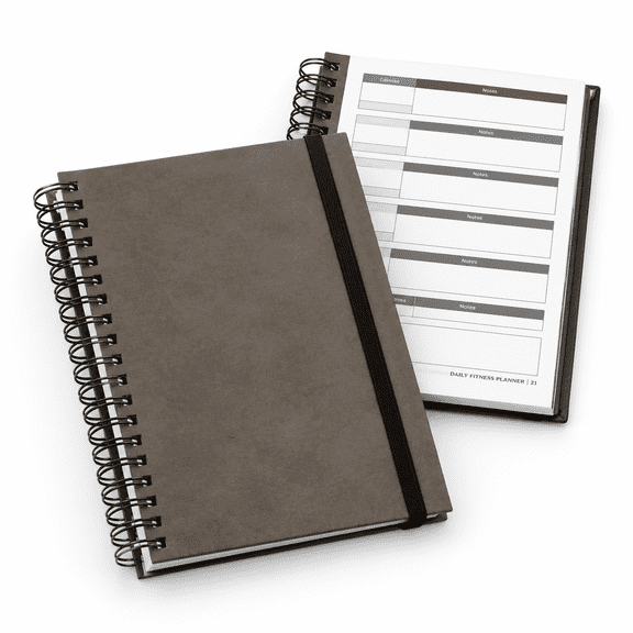 Daily Fitness Journal Workout Planner and Food Log Book, 10.24 x 8.23 x 1.14 Inches