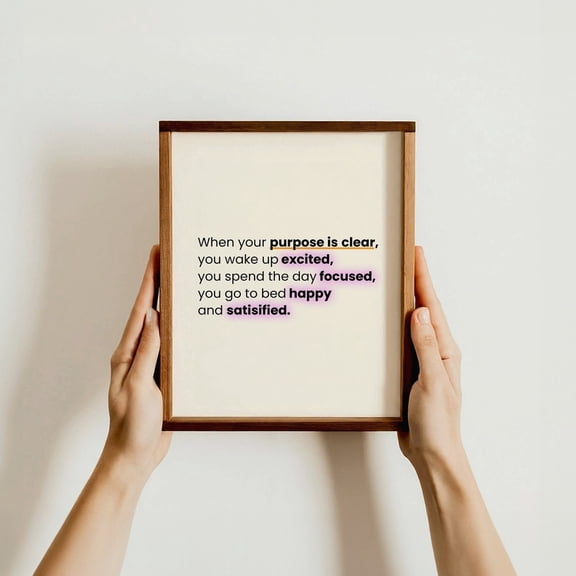 Daily Focus Motivational Gift Wall Art Decor Unframed Paper Print
