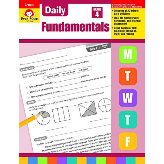 Pre-Owned Evan-Moor Daily Fundamentals, Grade 4 Teaching Edition