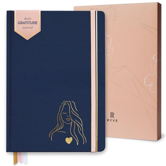 Daily Gratitude Journal for Women, 6-Month Guided Prompts, Fabric Hardcover