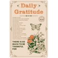 Daily Gratitude Room Decor Aesthetic Metal Tin Sign Green Boho Wall