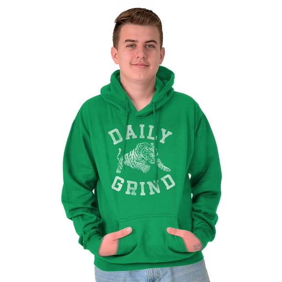 Daily Grind Gym Workout Exercise Unisex Plus Fleece Graphic Hoodie Brisco Brands 2X