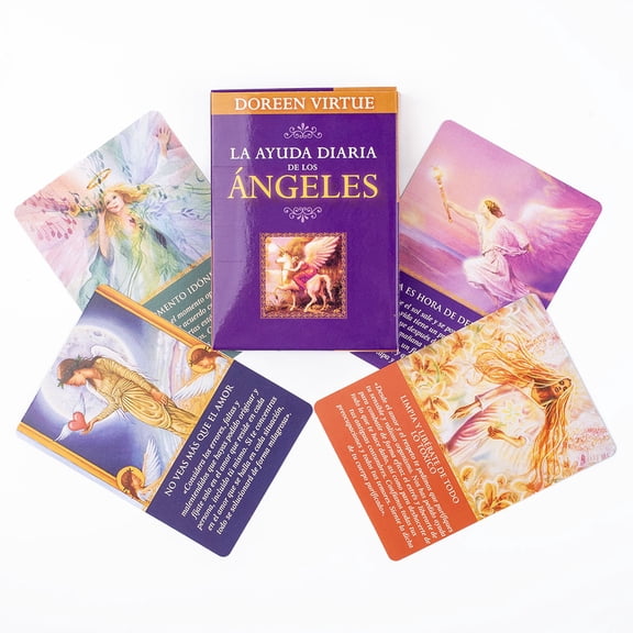 Daily Guidance From Your Angels Oracle 44 Cards Deck 10.4*7.4cm Spanish Version Fate Divination Tarot Board Playing Game