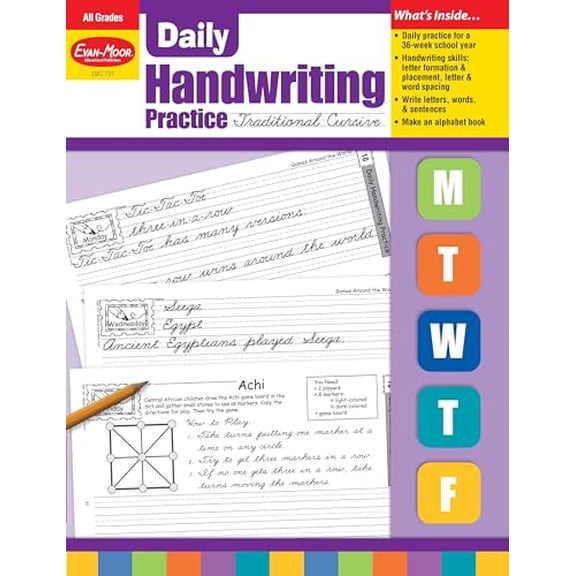 Pre-Owned Daily Handwriting Practice: Traditional Cursive, Kindergarten - Grade 6 Teacher Edition (Paperback) 1557997543 9781557997548