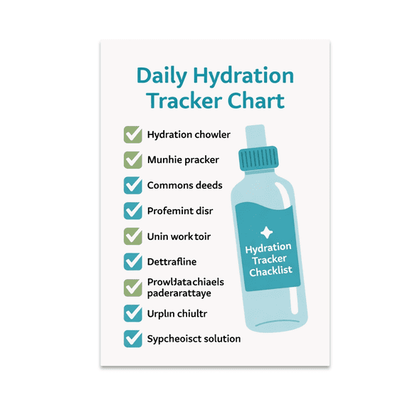 Daily Hydration Tracker Chart - Wellness Enthusiast - 13x19 Poster Print