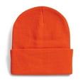 thumbnail image 1 of Daily Knited Plain Beanie - Stay Warm Stylish Stretchy Soft Beanie Hats for Men and Women, 12 inch, Blaze Orange, 1 of 10