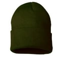 thumbnail image 1 of Daily Knited Plain Beanie - Stay Warm Stylish Stretchy Soft Beanie Hats for Men and Women, 12 inch, Olive Green, 1 of 7