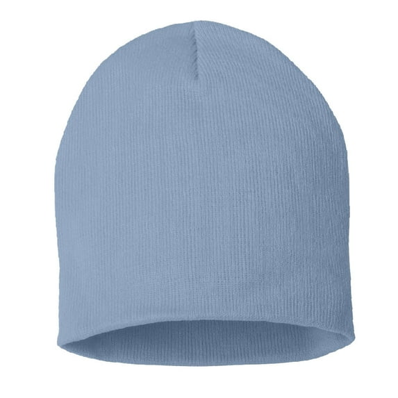 Daily Knited Plain Beanie - Stay Warm Stylish Stretchy Soft Beanie Hats for Men and Women, 8 inch, Baby Blue