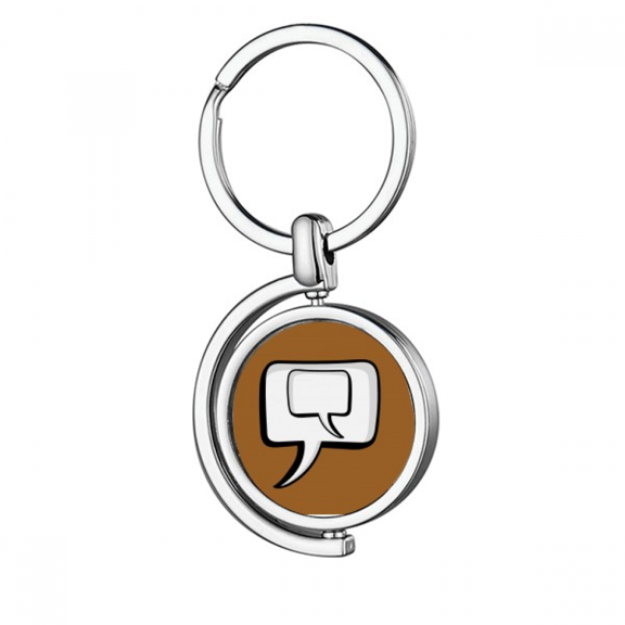 Daily Language Chat Dialogue Understanding Rotating Keychain Metal Keyring Holder