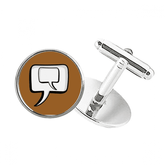 Daily Language Chat Dialogue Understanding Round Button Cuff Clip Stud Cufflinks