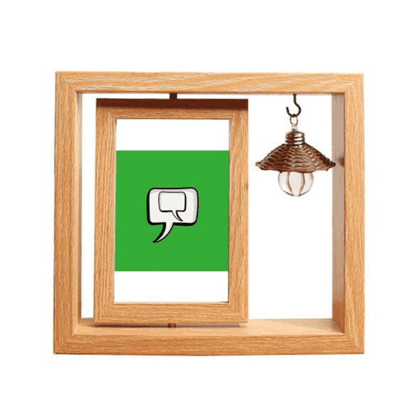 Daily Language Chat Dialogue Understanding Wooden Rotating Picture Photo Frame 4x6