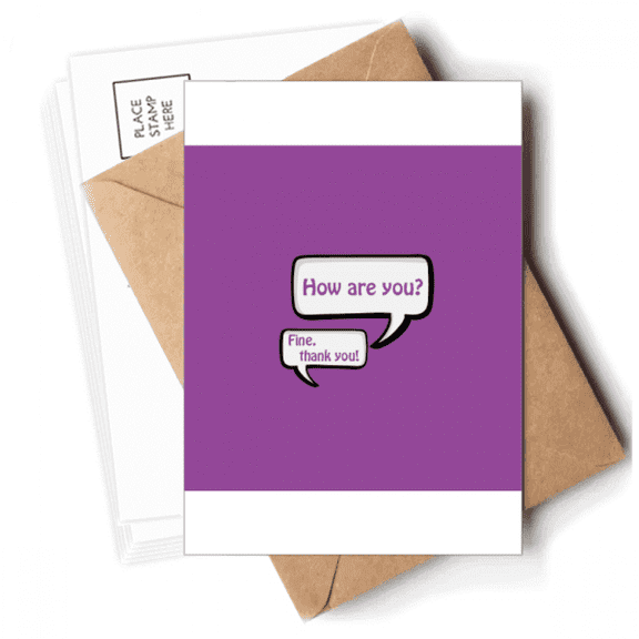 Daily Language Chat Greetings Care Postcards Envelopes Blank Note Cards Mailing