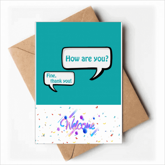 Daily Language Chat Greetings Care Welcome Back Greeting Cards Envelopes Blank