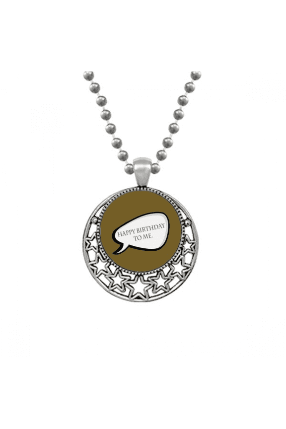 Daily Language Chat Happy Birthday Necklaces Pendant Retro Moon Stars Jewelry