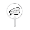 thumbnail image 1 of Daily Language Chat Happy Birthday Plastic Round Handheld Fan Decorations Craft, 1 of 2