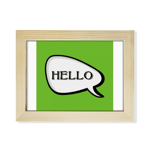 Daily Language Chat Happy Greetings Hello Desktop Photo Frame Picture Art Decoration Painting 6x8 inch