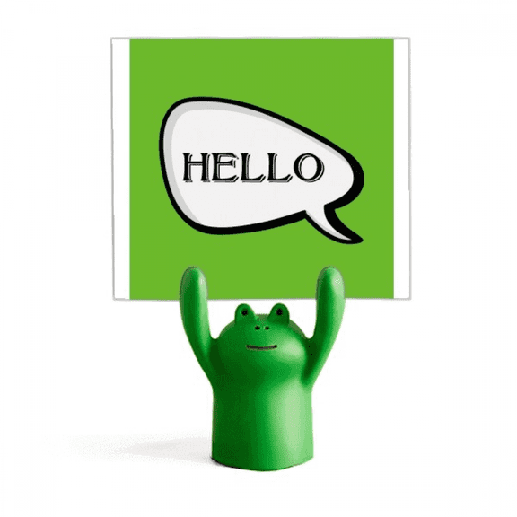 Daily Language Chat Happy Greetings Hello Memo Holder Cartoon Animal Frog Stand Decoration