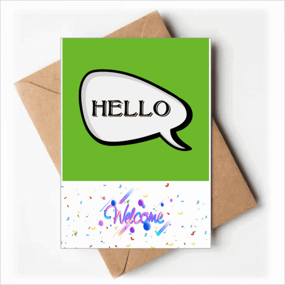 Daily Language Chat Happy Greetings Hello Welcome Back Greeting Cards Envelopes Blank