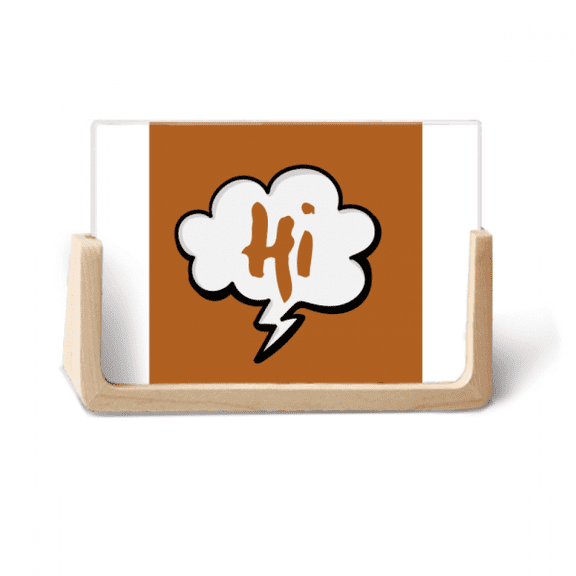 Daily Language Chat Happy Hi Photo Wooden Photo Frame Tabletop Display